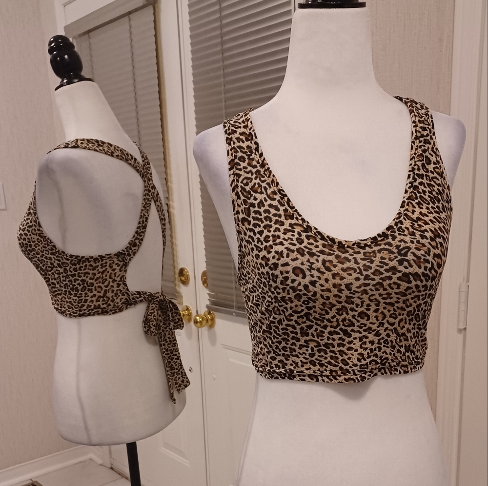 4/$40 Animal Print Halter Top - Size S